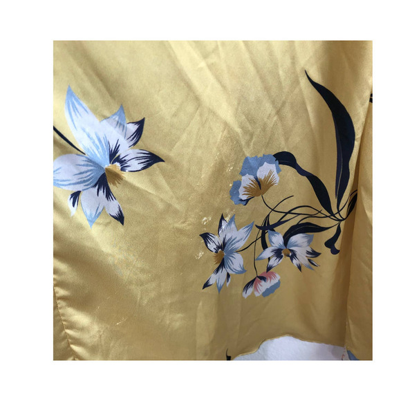 Amanda Uprichard Mccanna Dress Honeysuckle Wrap Maxi Yellow Floral Print XS - Picture 13 of 16